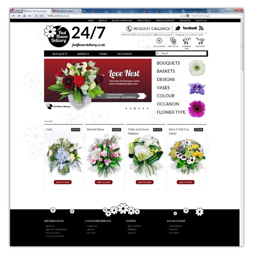 Fast Flower Delivery, sklep internetowy