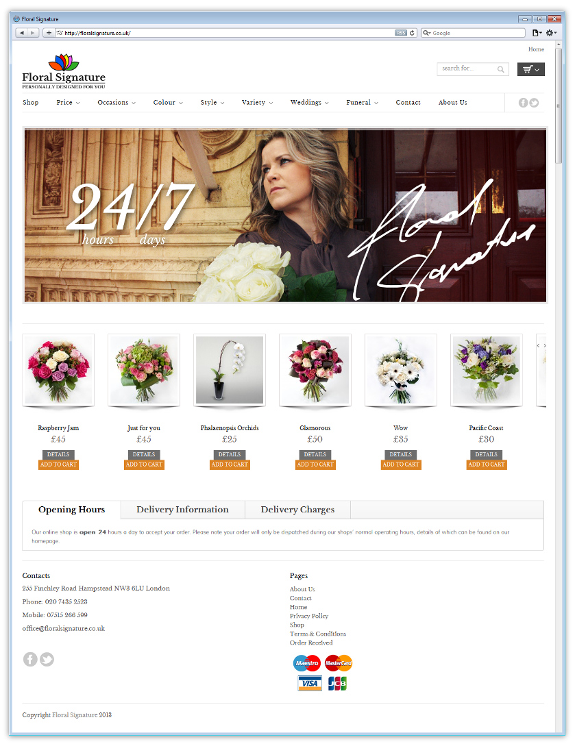 Floral Signature, sklep internetowy